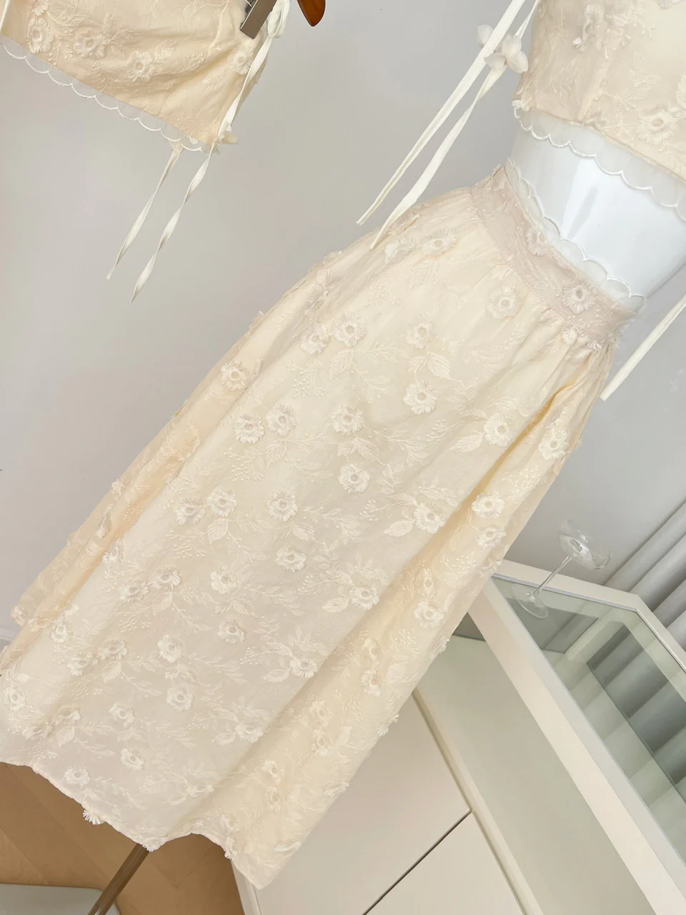 Cute A line Spaghetti Straps 2 Pieces Summer Dress Holiday Dresses Party Birthday Outfits For Women DP0125 - Deanwangkt