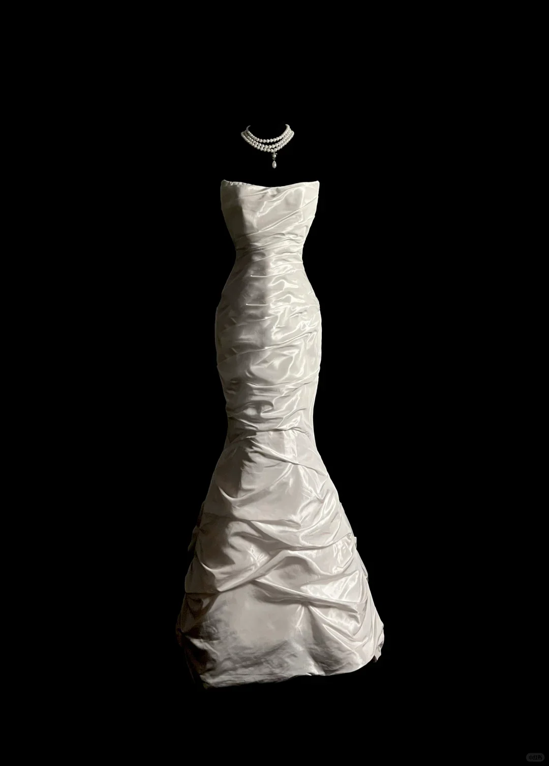 Vintage Wedding Dress Mermaid Strapless Ivory Taffeta Long Wedding Dresses Retro 1970s Bridal Gowns DP2056 - Deanwangkt