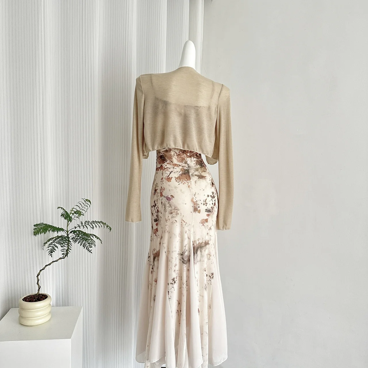 Sweet Mermaid 2 Piece Long Women Summer Holiday Holiday Dresses DP0022 - Deanwangkt