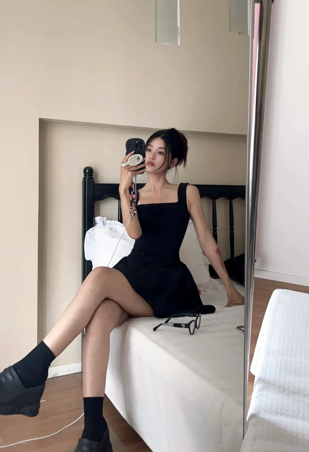 Simple A Line Square Neck Little Black Dress Satin Formal Short 8th Grade Homecoming Dress Summer Middle School Hoco Dresses Birthday Outfits W996 - Deanwangkt