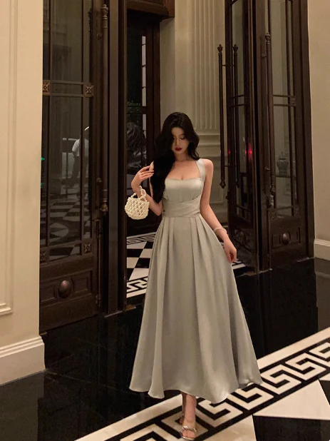 Pretty A Line Straps Satin 18th Birthday Dress Party Outfits Birthday Outfits For Womens DP0170 - Deanwangkt