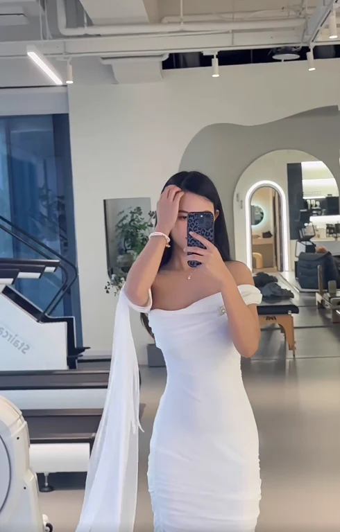 Elegant Mermaid White Long Prom Dresses One -shoulder Chiffon White Wedding Guest Dresses DP04024 - Deanwangkt