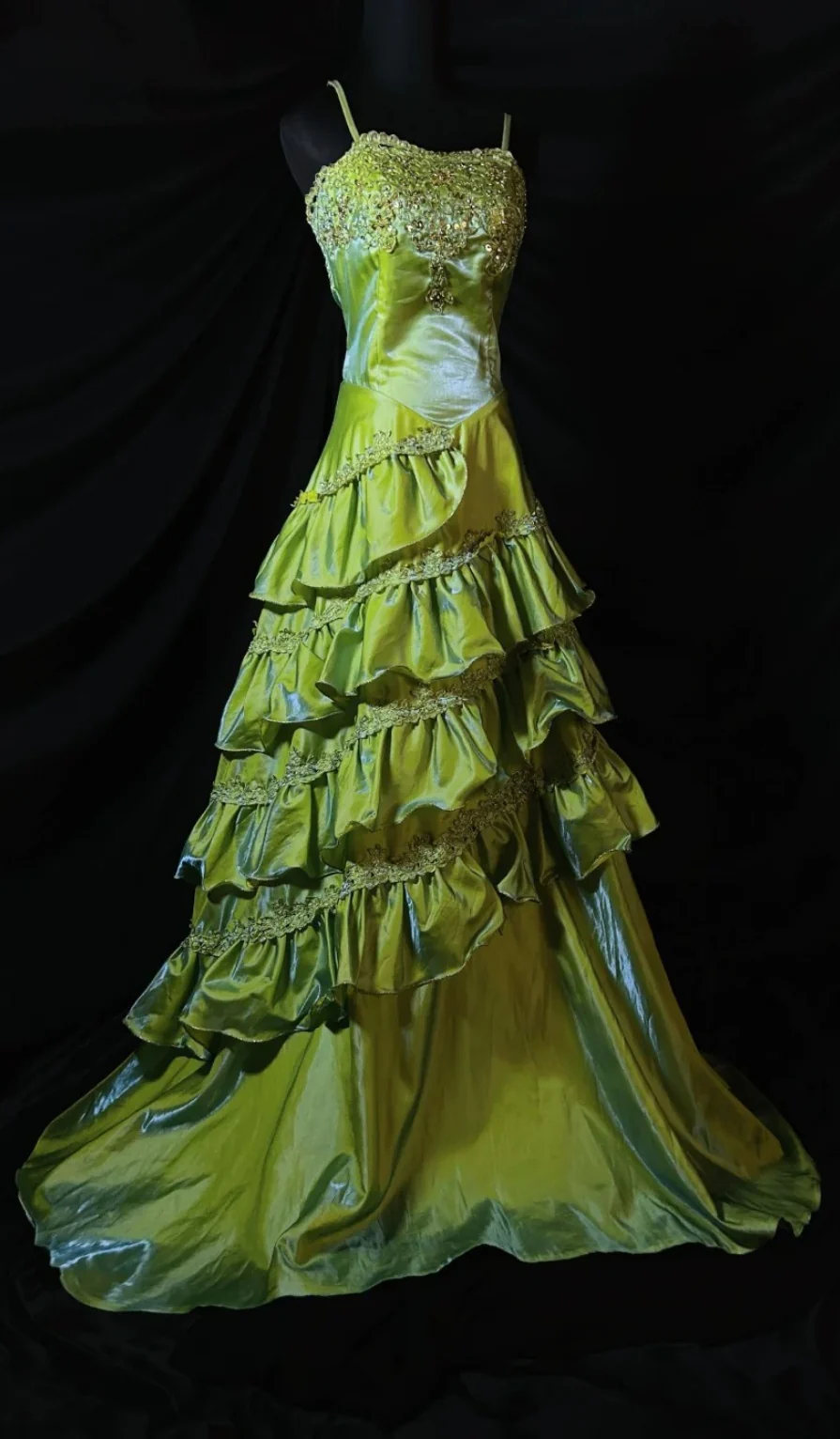 Gorgeous Sheath Tulle Long Prom Dresses Green Formal Evening Dresses DP3013 - Deanwangkt