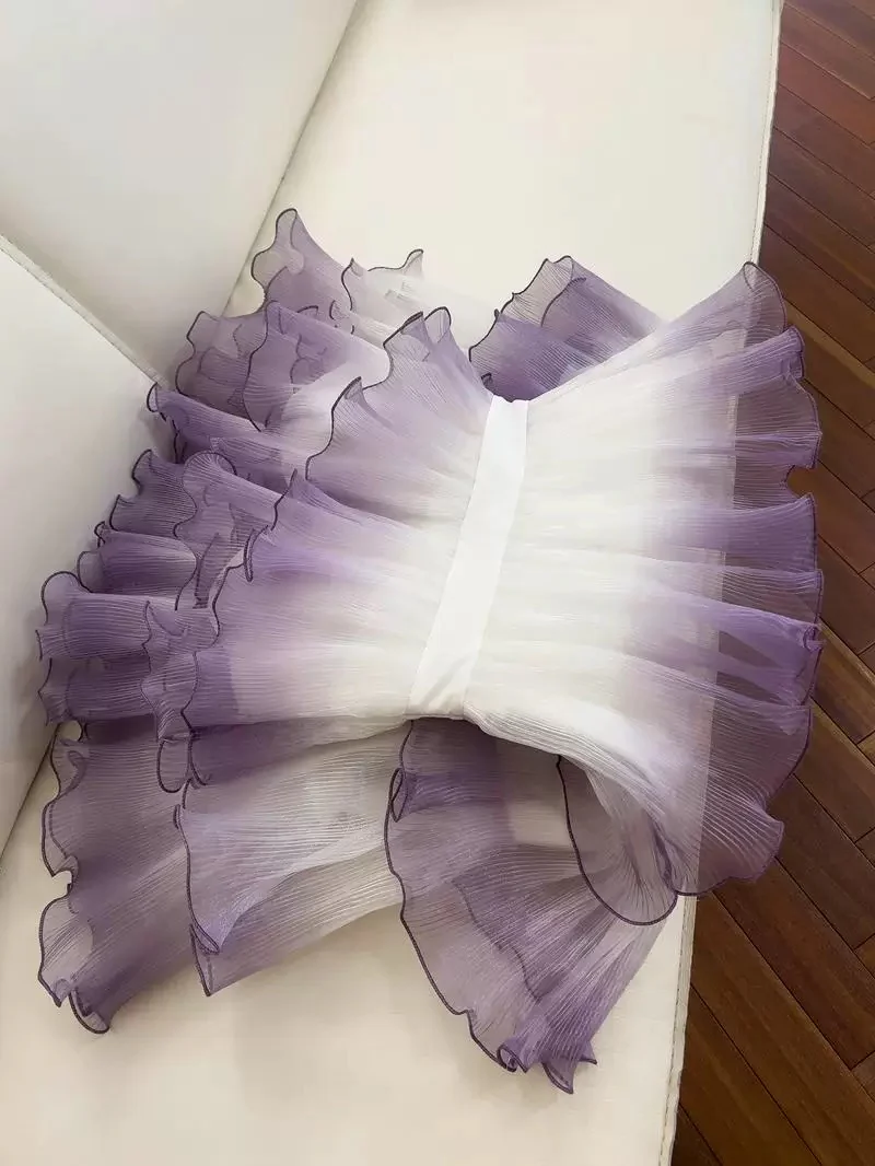 Cute Ball Gown Strapless Lilac Tulle 8th Graduation Dresses Homecoming Dress Summer Middle School Formal Baddie Hoco Dresses Cocktail Dress W917 - Deanwangkt