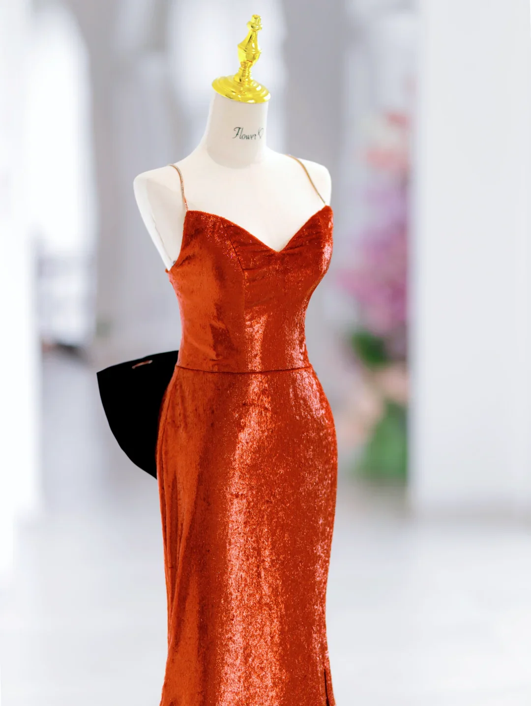 Modest Mermaid Spaghetti Straps Sequin Long Slit Evening Party Gowns Evening Dress Special Formal Dresses Prom Dress DH2796 - Deanwangkt