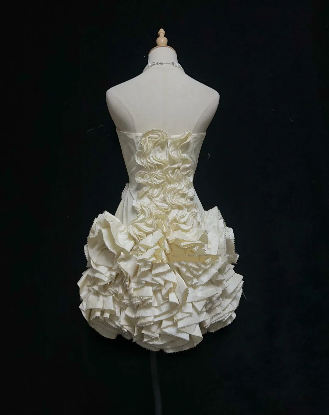 Vintage Ball Gown Strapless Ivory Taffeta Short Mini Formal 8th Grade Homecoming Dresses Middle School Cocktail Dress Hoco Outfits DH1472 - Deanwangkt