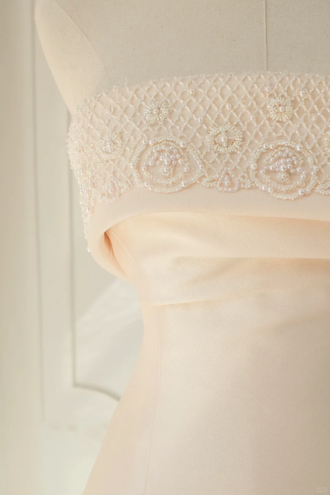 Classic Bridal Gown Mermaid Strapless Sleeveless Satin Long Light Pink Wedding Dresses Elegant Bridal Gowns Brides Dress DH894 - Deanwangkt