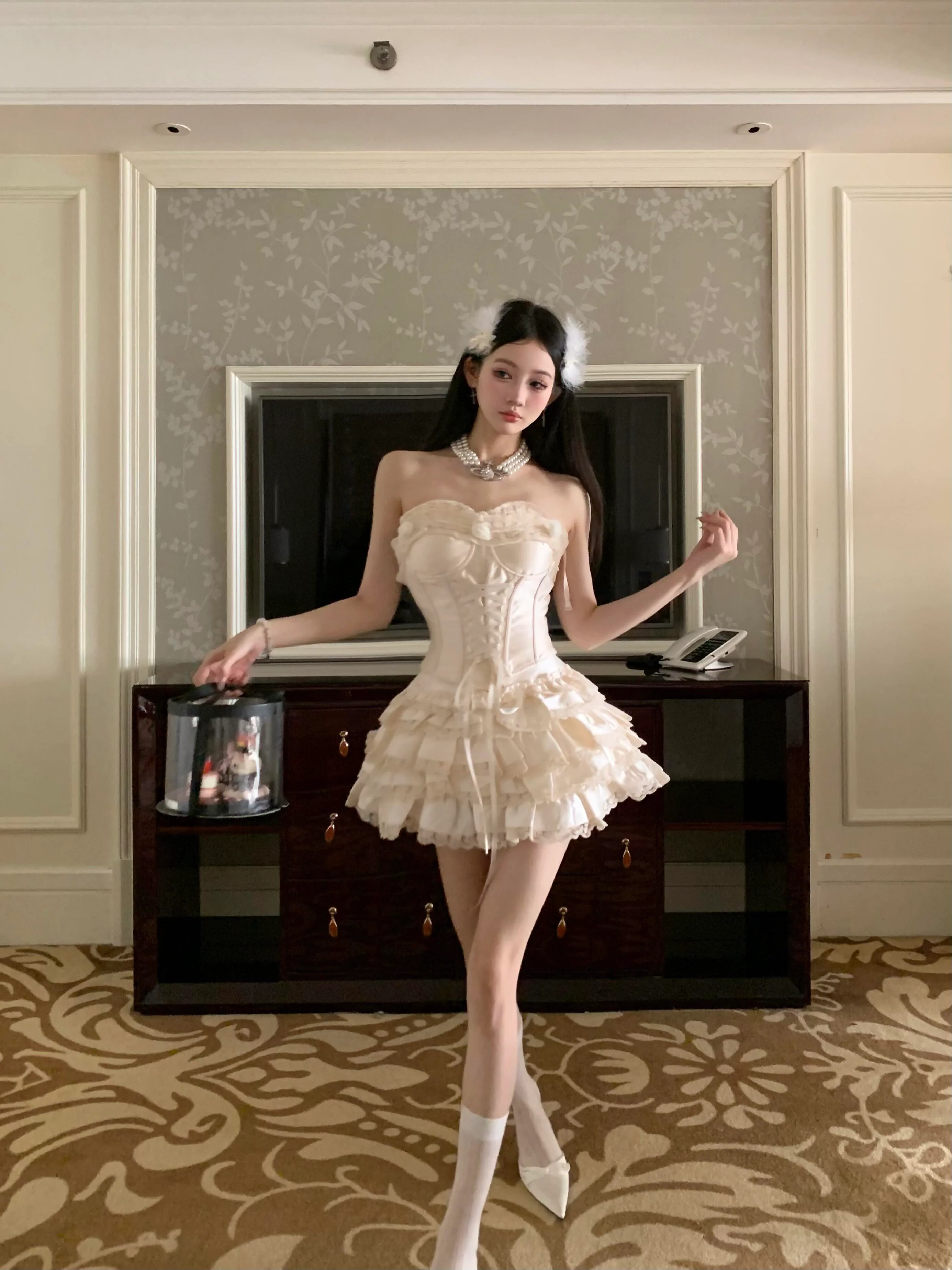 Cute Ball Gown Short Ruffles Homecoming Dress Summer Hoco Dresses Cocktail Dress For Senior Teens DP1782 - Deanwangkt