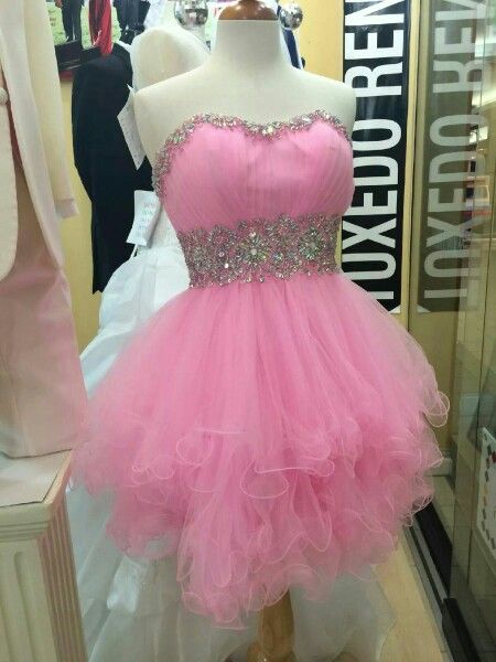 Pretty Ball Gown Sweetheart Pink Formal Homecoming Dresses Short 21st Birthday Outfits Graduation Dress Mini Cocktail Dresses DH2367 - Deanwangkt