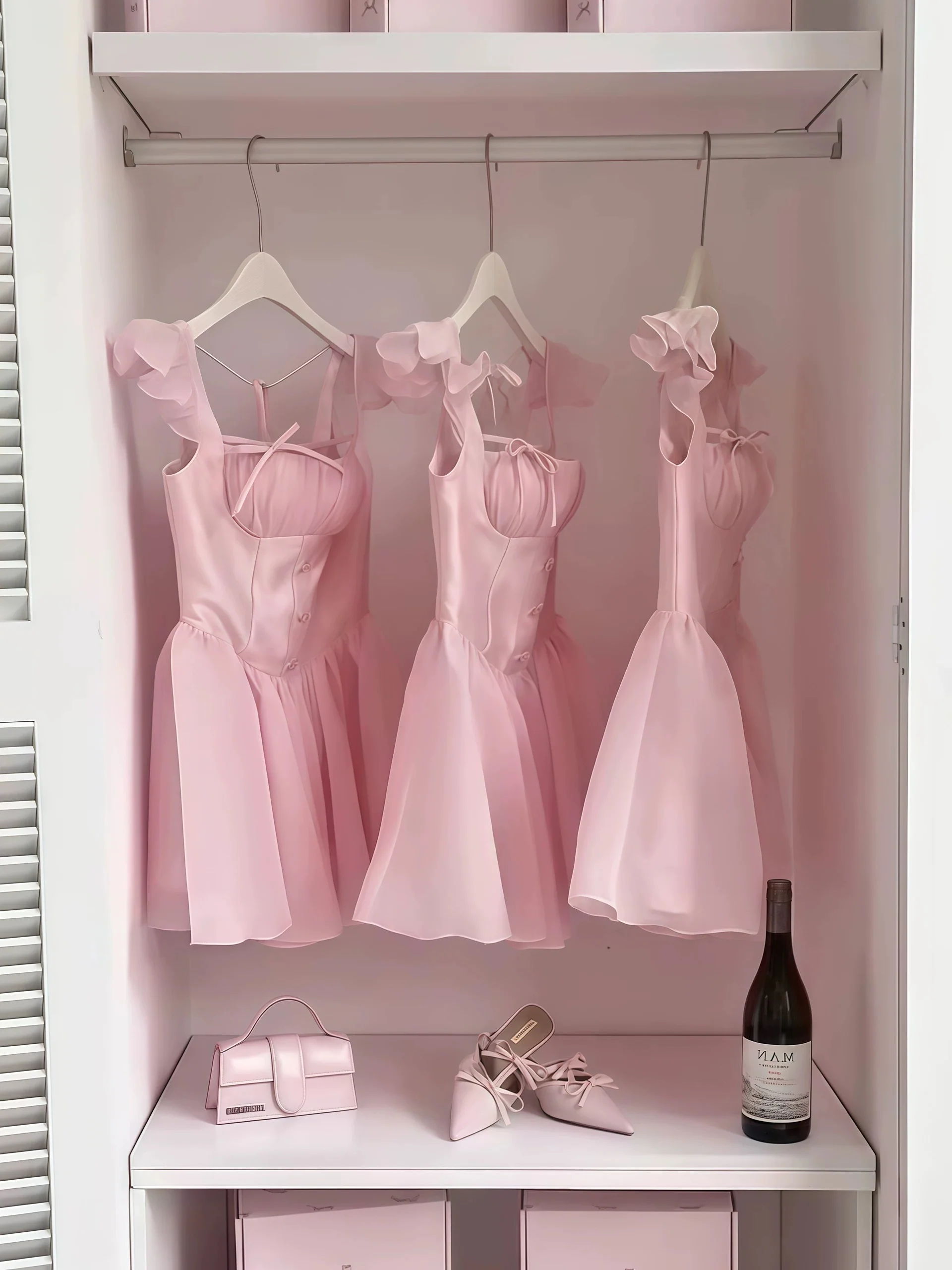 Simple A Line Square Neck Pink Short Formal Homecoming Dresses Party Graduation Dress Dance Hoco Dresses DH2774 - Deanwangkt