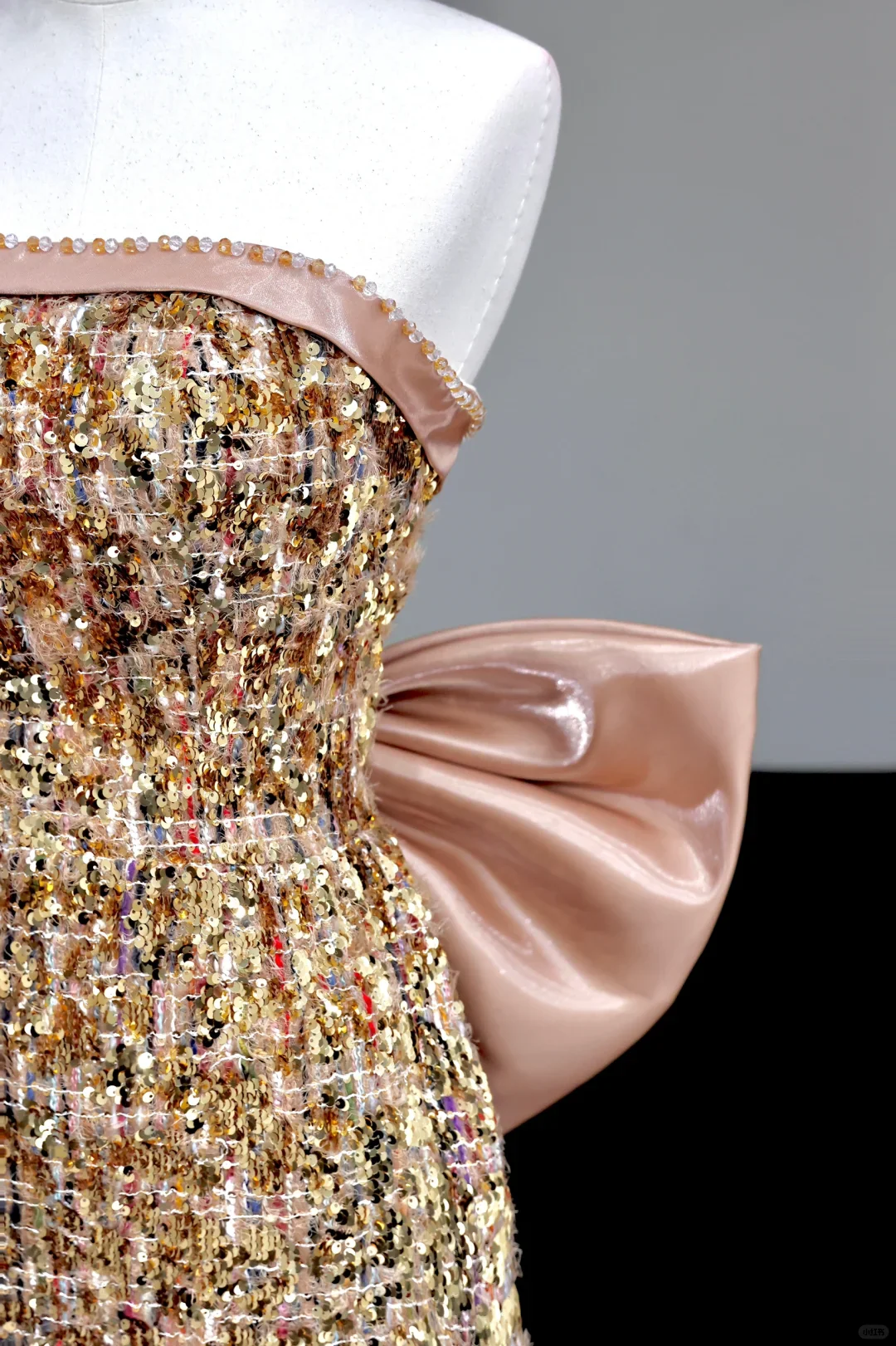 Gorgeous Sheath Strapless Sequin Gold Long Prom Dress Party Dress Graduation Dresses DP712 - Deanwangkt