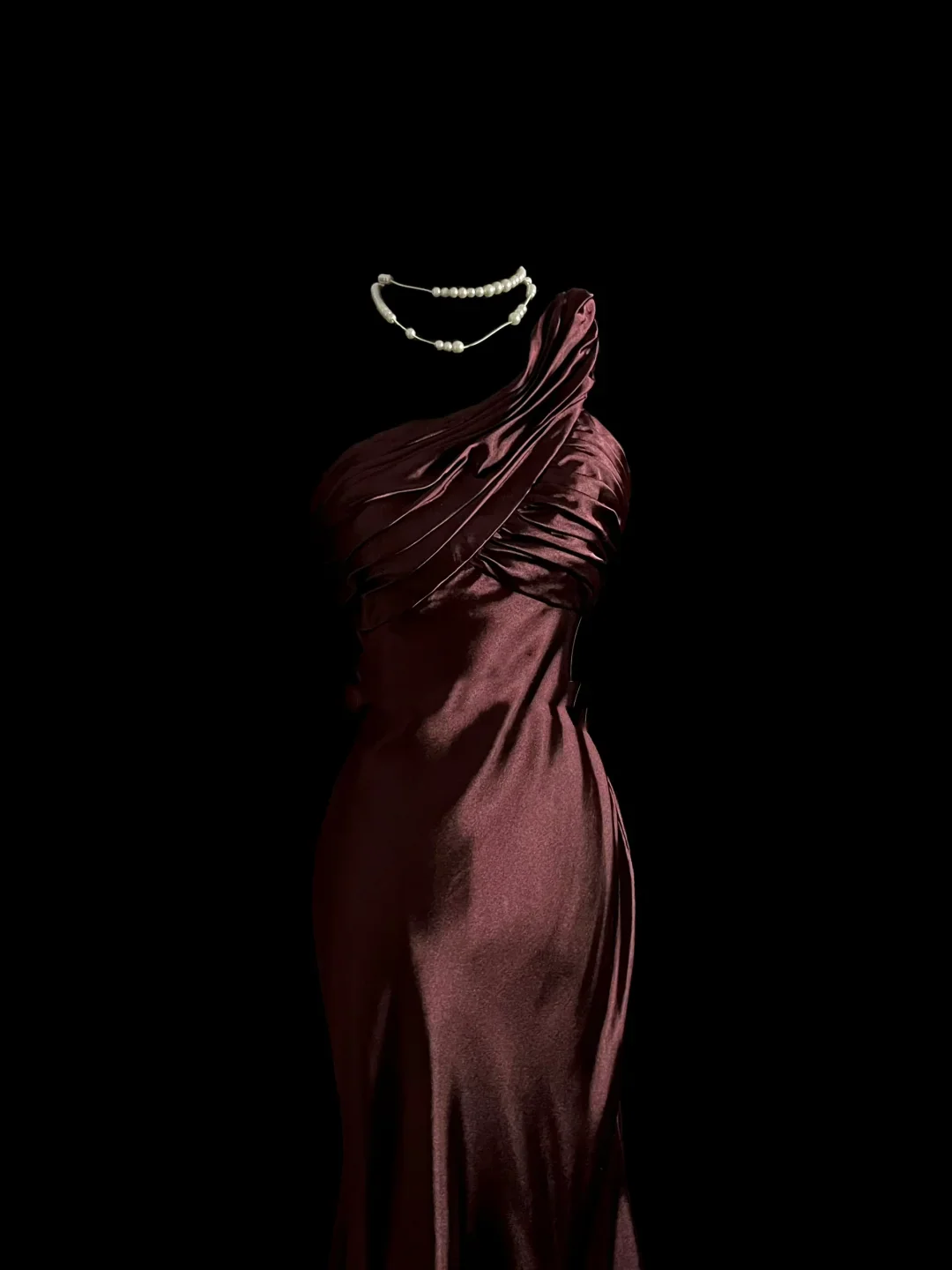 Elegant Glamour Mermaid One Shoulder Burgundy Satin Long Prom Dresses Party Dress Evening Dress DP919 - Deanwangkt