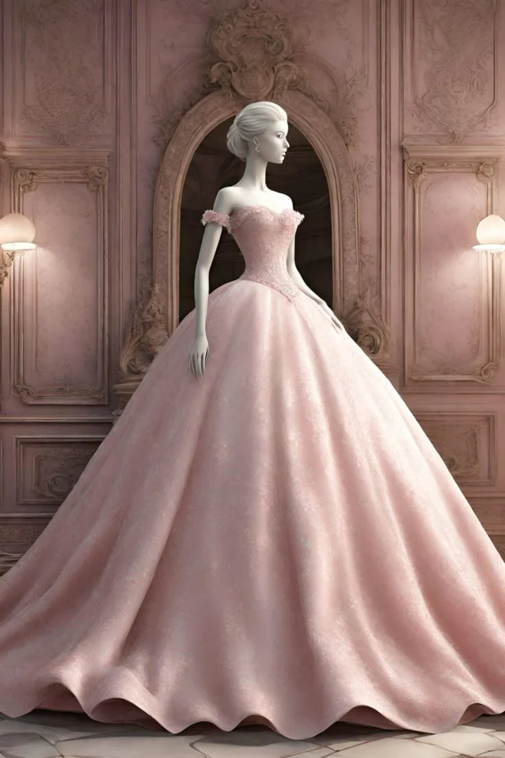 Pretty Ball Gown Off The Shoulder Pink Beaded Long Quinceanera Dress Formal Short Sleeves Flowers Vestido De 15 Anos Sweet 16 Dress W0296 - Deanwangkt