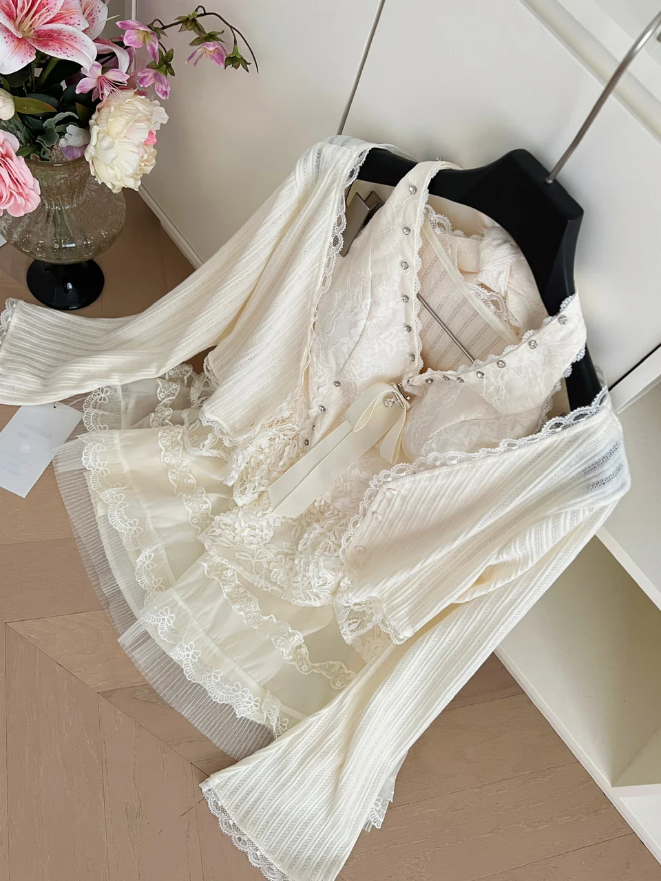 Sexy A line Halter Neckline White Lace Summer Dress Holiday Party Outfits For Women DP0107 - Deanwangkt