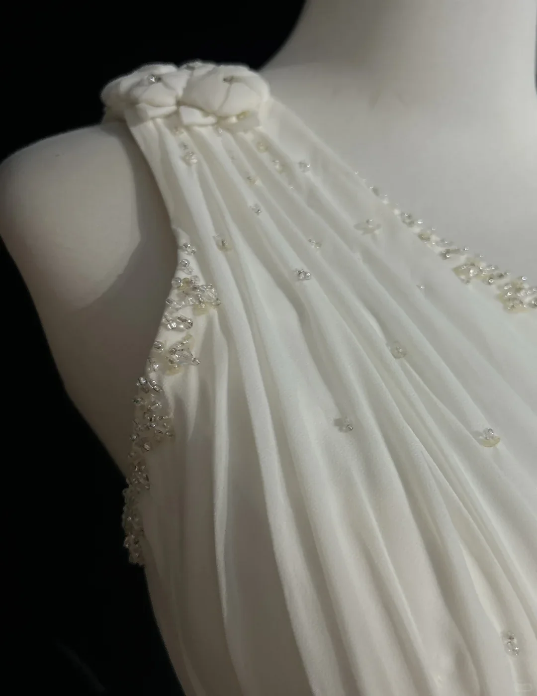 Retro Wedding Dress 1950s 1940s A Line One Shoulder Chiffon White Long Wedding Dresses Bridal Gowns Brides Gown DH560 - Deanwangkt