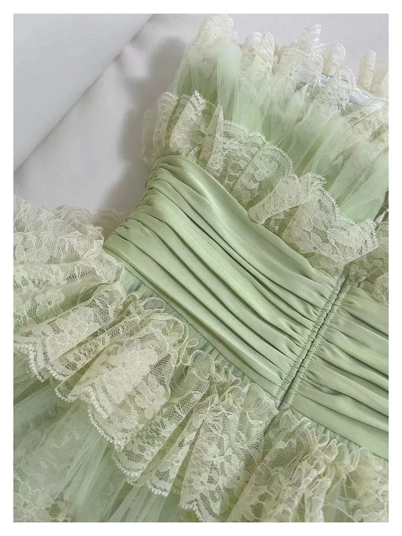 Trendy Ball Gown Spaghetti Straps Mint Green Sleeveless Formal Short 8th Grade Homecoming Dress Summer Middle School Hoco Dresses Cocktail Dress Birthday Outfits W931 - Deanwangkt