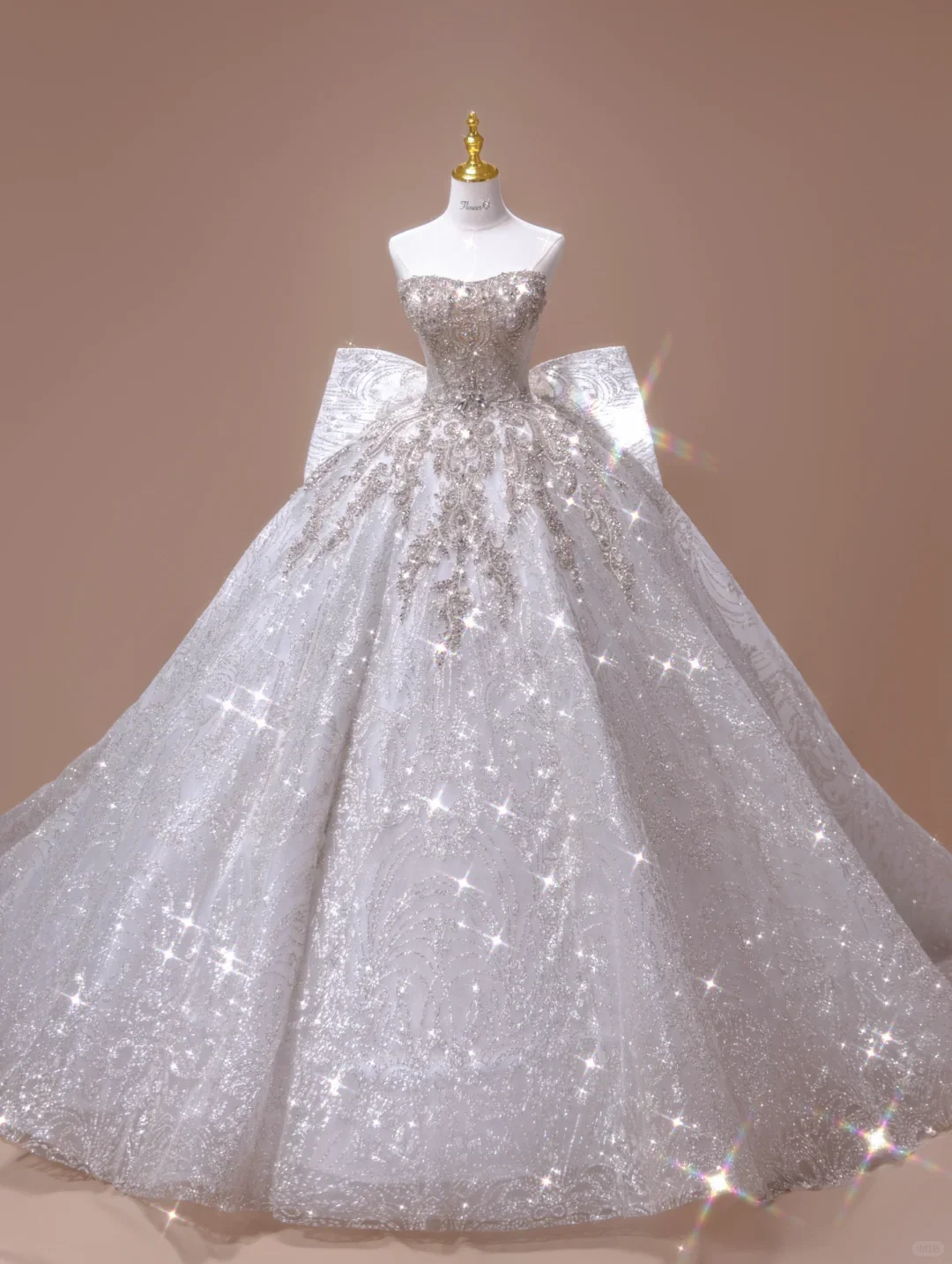 Timeless Bridal Dress Ball Gown Strapless Lace Sequin White Long Wedding Dress Long Wedding Dresses Modest Wedding Gowns DH2794 - Deanwangkt