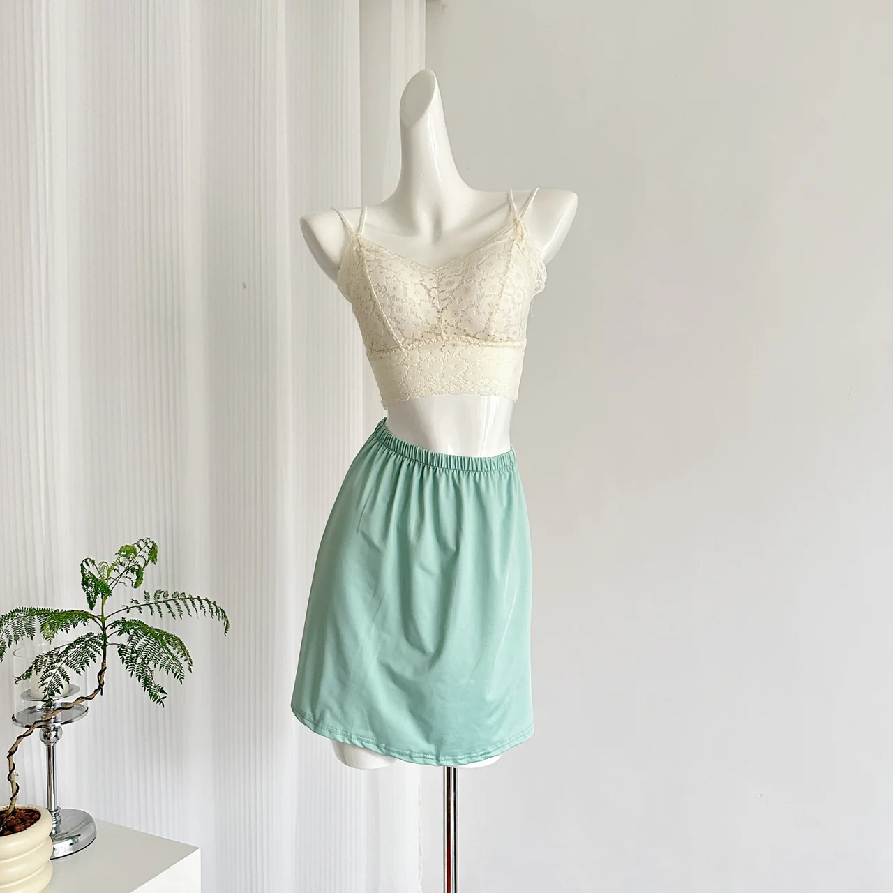 Tea Break French Puff Sleeve Hollow First Love Fishtail Dress 3-Piece Set DP0004 - Deanwangkt