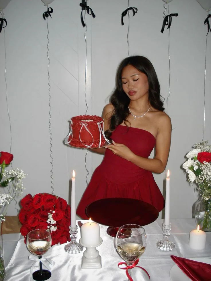 Pretty A Line Strapless Burgundy Formal Homecoming Dresses Short 16th Birthday Outfits Graduation Dress Mini Cocktail Dresses DH2365 - Deanwangkt