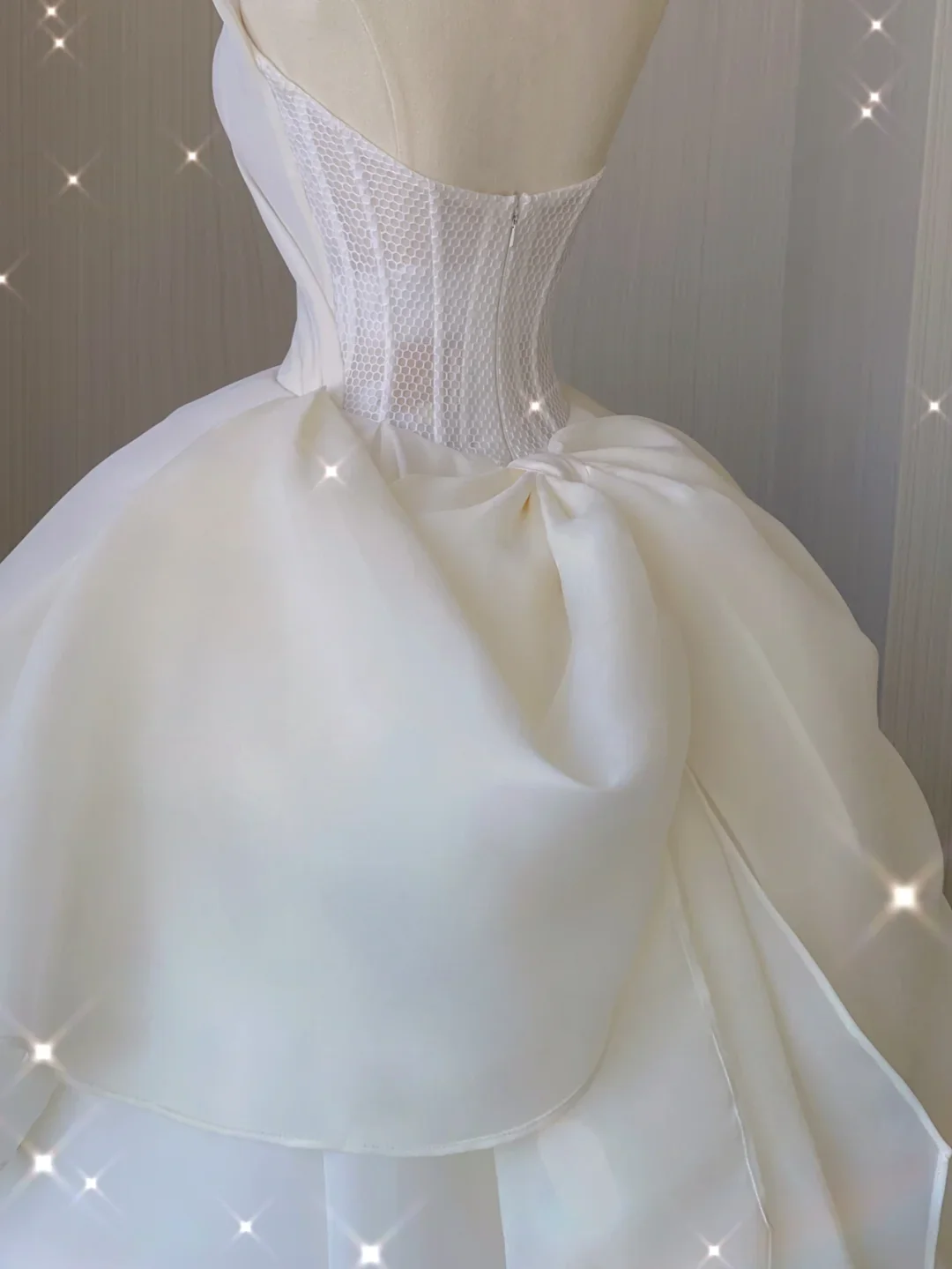 Timeless Ball Gown Strapless Long Satin White Sweep Train Wedding Dresses Brides Dress DP380 - Deanwangkt