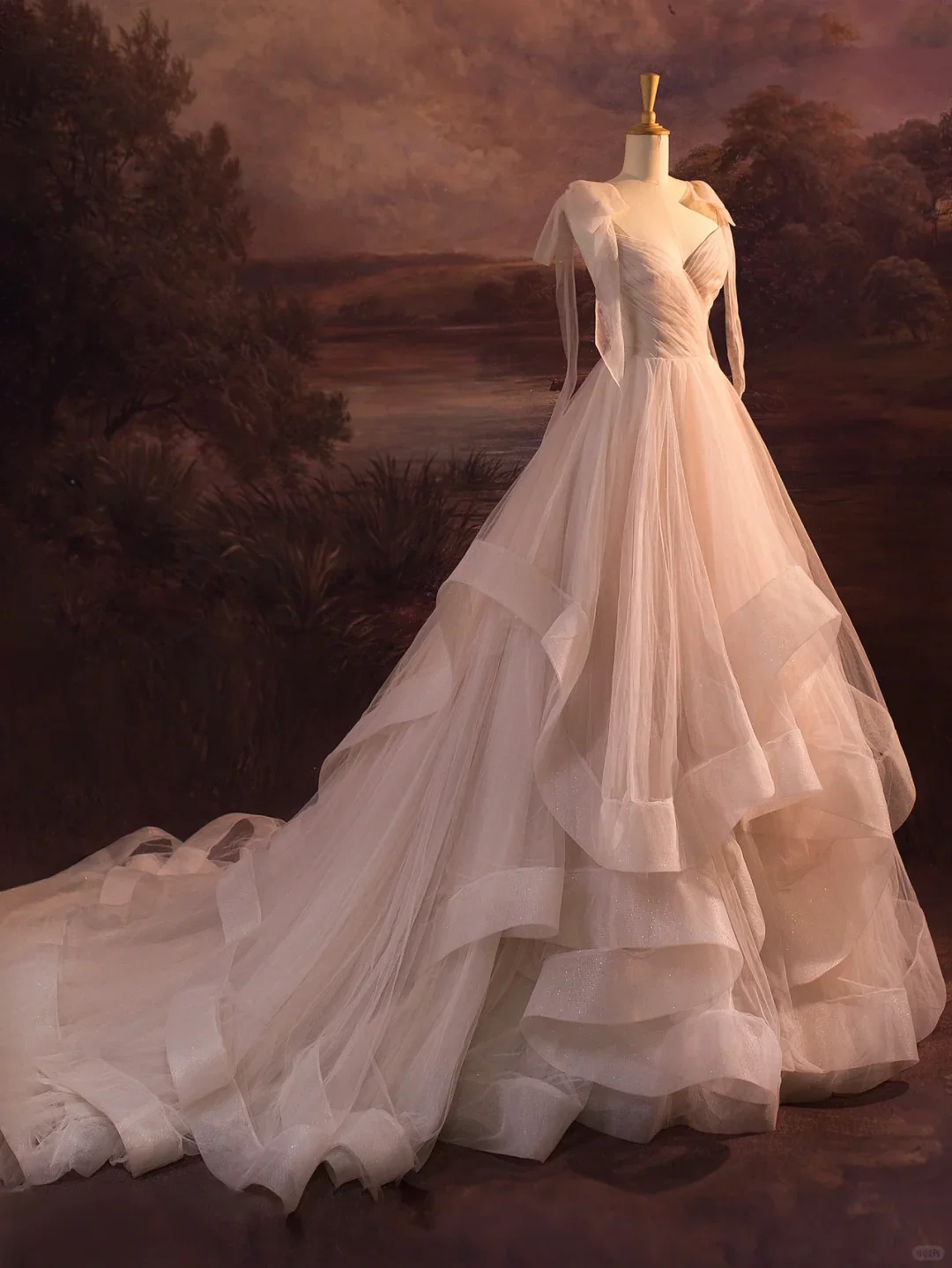 Elegant Wedding Dress Ball Gown Straps Tulle Long Wedding Dresses Bride Dress Bridal Gowns DH405 - Deanwangkt