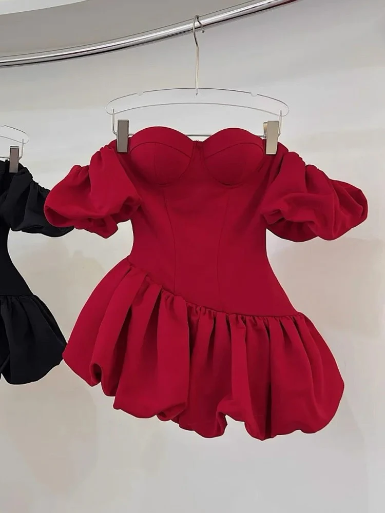 Cute Ball Gown Off The Shoulder White Satin Short Formal 8th Grade Homecoming Dresses Middle School Cocktail Dress Hoco Outfits DH2627 - Deanwangkt