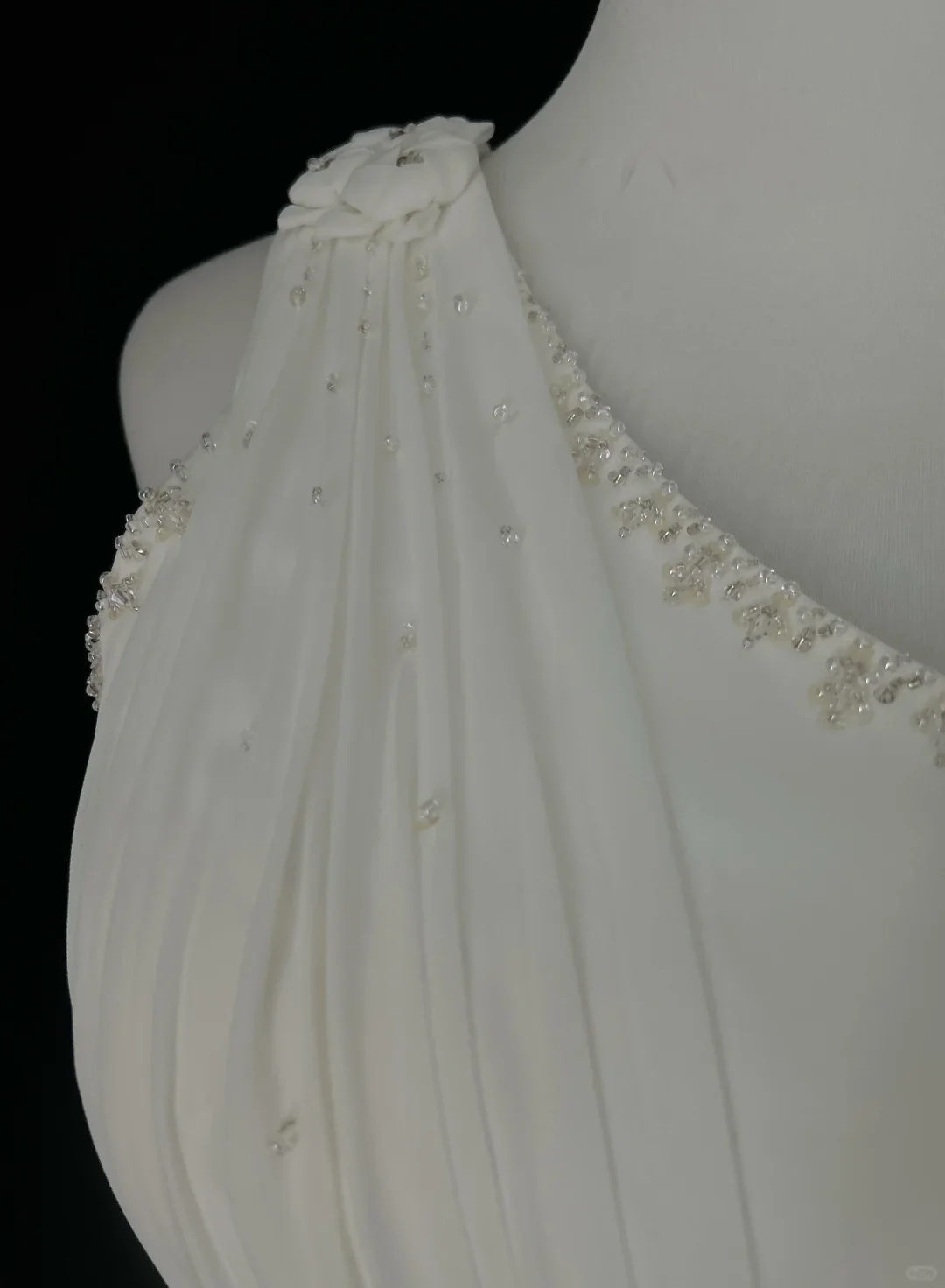 Retro Wedding Dress 1950s 1940s A Line One Shoulder Chiffon White Long Wedding Dresses Bridal Gowns Brides Gown DH560 - Deanwangkt