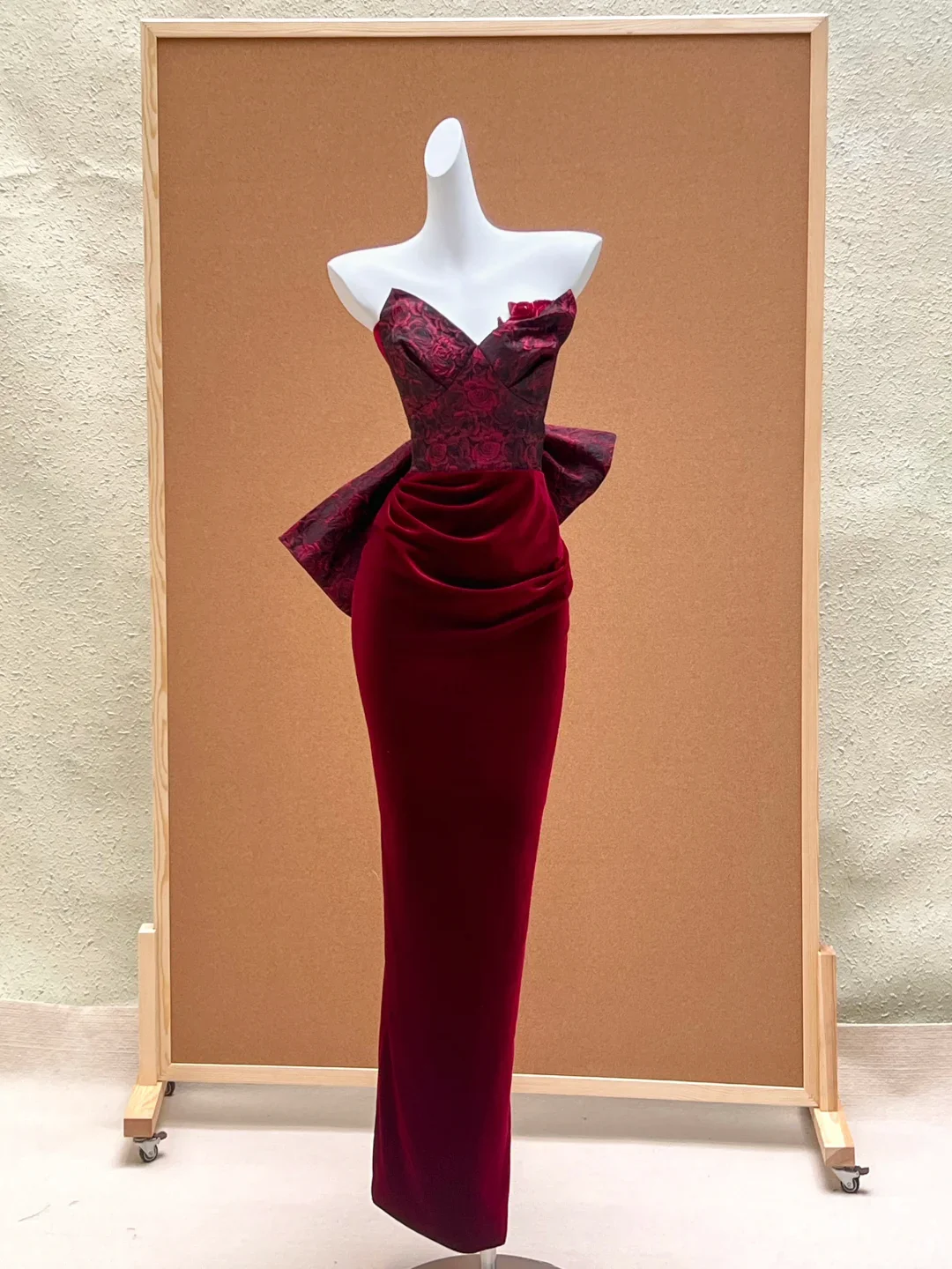 Pretty Mermaid Sweetheart Wine Red Satin Long Prom Dresses Graduation Dress Evening Gowns D2546 - Deanwangkt