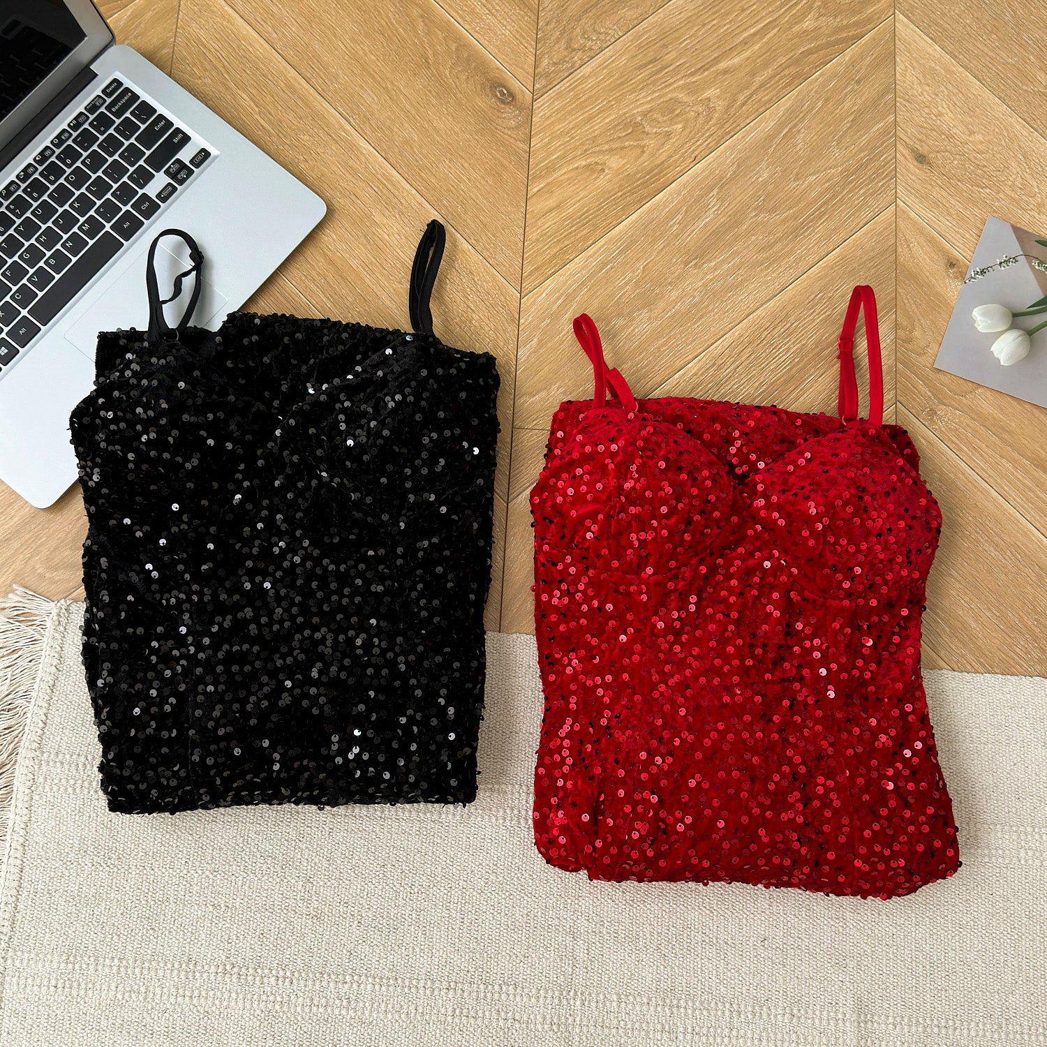 Sexy Mermaid Spaghetti Straps Sequin Birthday Party Dress Summer Holiday Outfits For Women DP0131 - Deanwangkt