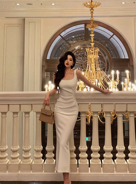 Pretty Sheath Square Neckline White 21st Birthday Dress Party Outfits Birthday Outfits For Women DP0179 - Deanwangkt