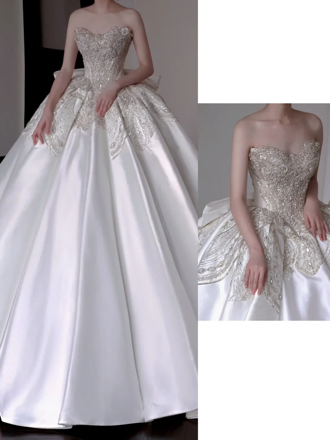 Unique Bridal Gown Ball Gown Sweetheart White Lace Wedding Dresses Bridal Gowns DP663 - Deanwangkt