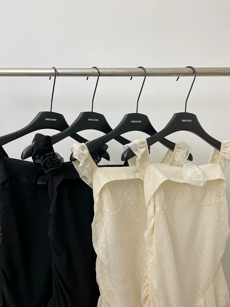 Cute High Low Square Neckline Ruffles Summer Dress Holiday Party Outfits For Women DP0089 - Deanwangkt