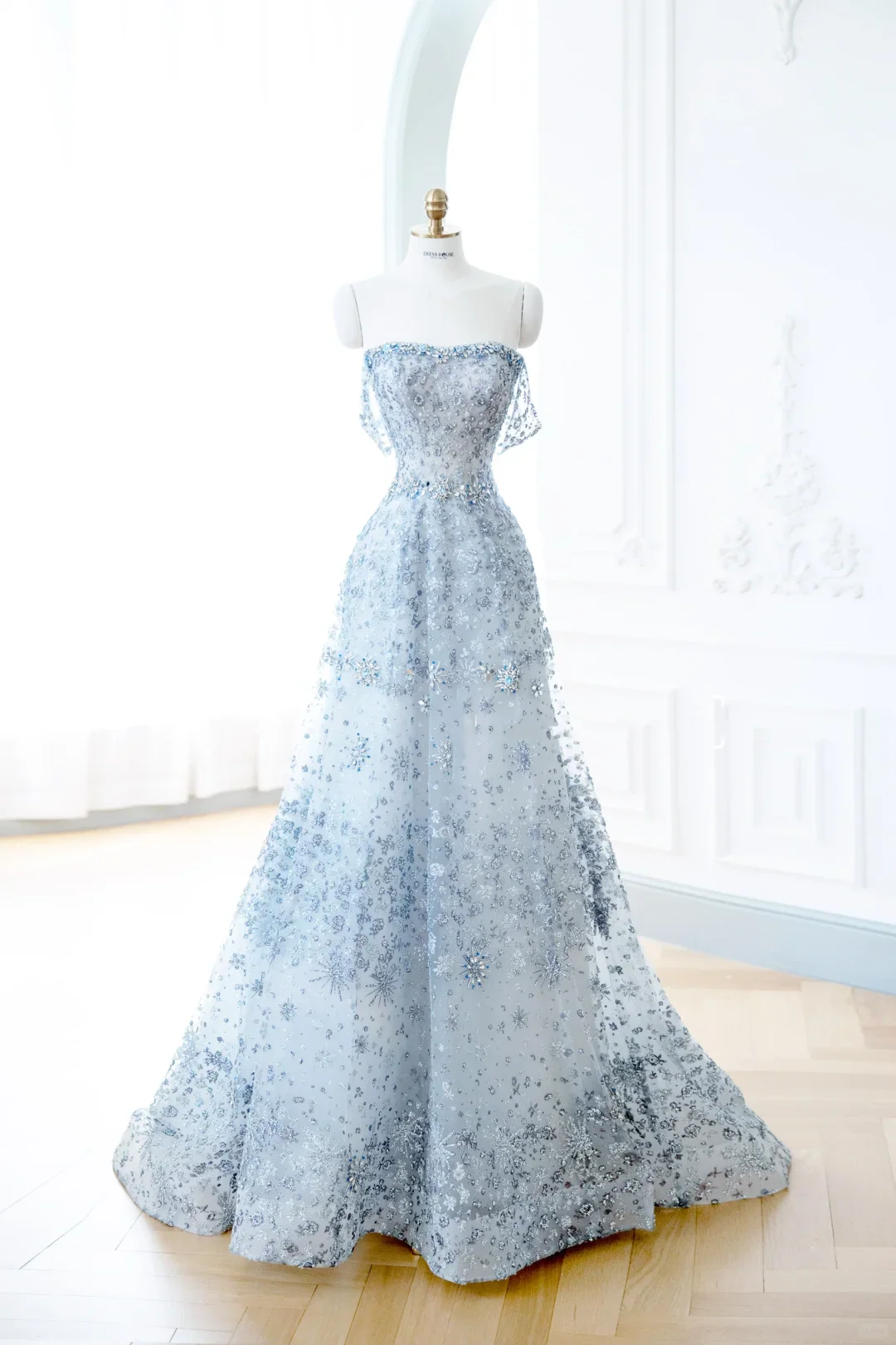 Elegant Glamour Ball Gown Sequin Blue Prom Dress Party Dress Evening Dresses DP901 - Deanwangkt