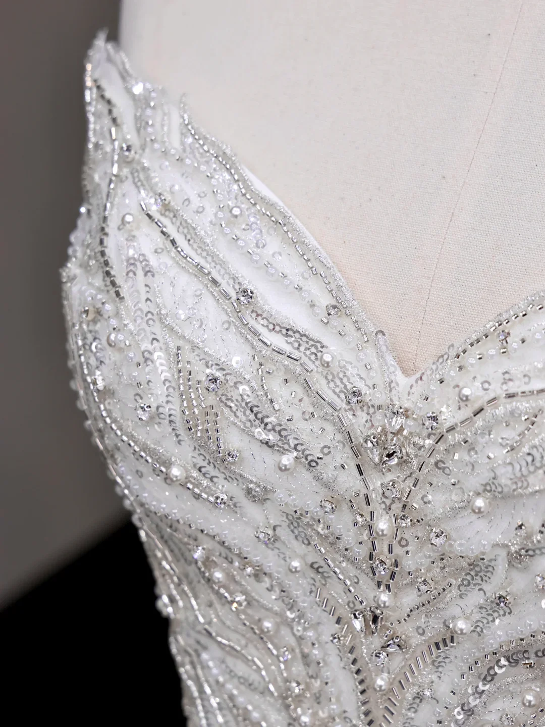 Unique Bridal Gown Mermaid Sweetheart White Satin Wedding Dresses Beads Bridal Gowns DP690 - Deanwangkt