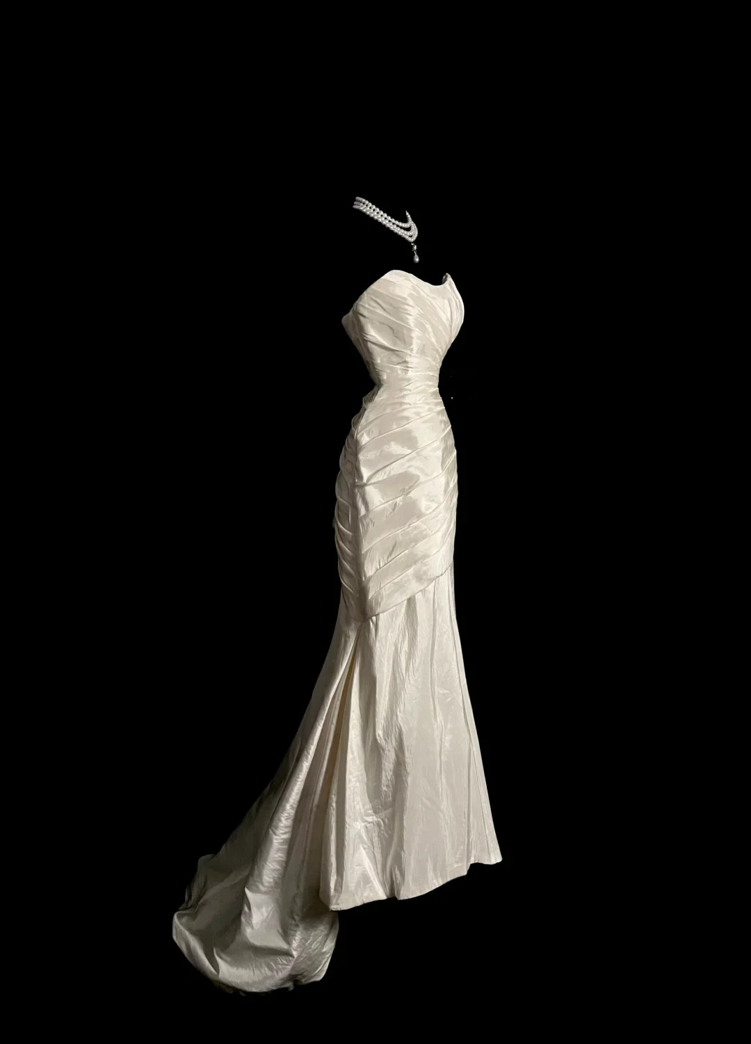 Vintage Bridal Gown Mermaid Sweetheart Ivory Floor Length Wedding Dresses Minimalist Bridal Gowns DP933 - Deanwangkt