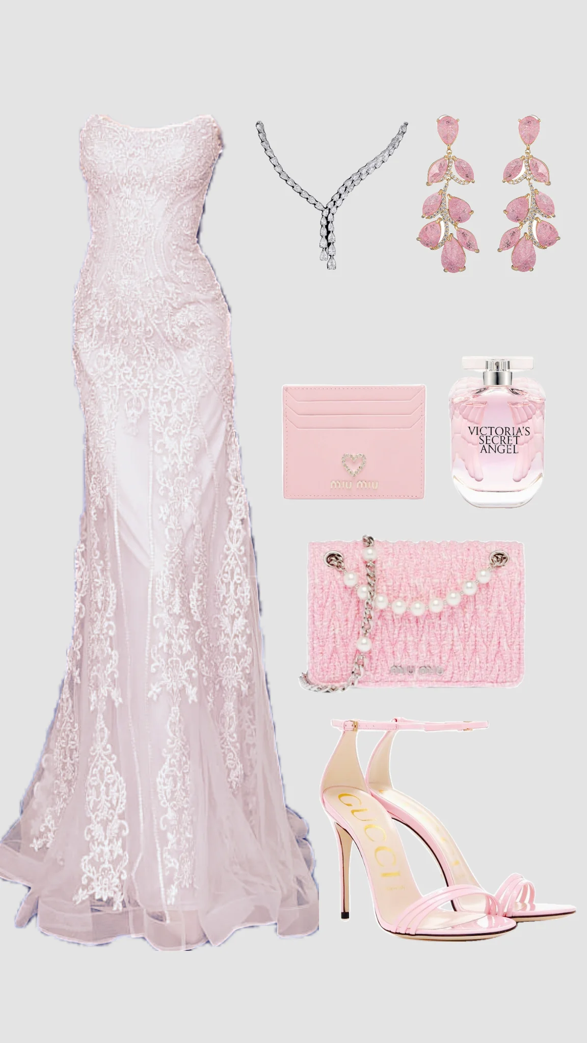 Modest Mermaid Strapless Light Pink Lace Sleeveless Long Evening Party Gowns Evening Dress Special Formal Dresses Prom Dress DH1359 - Deanwangkt