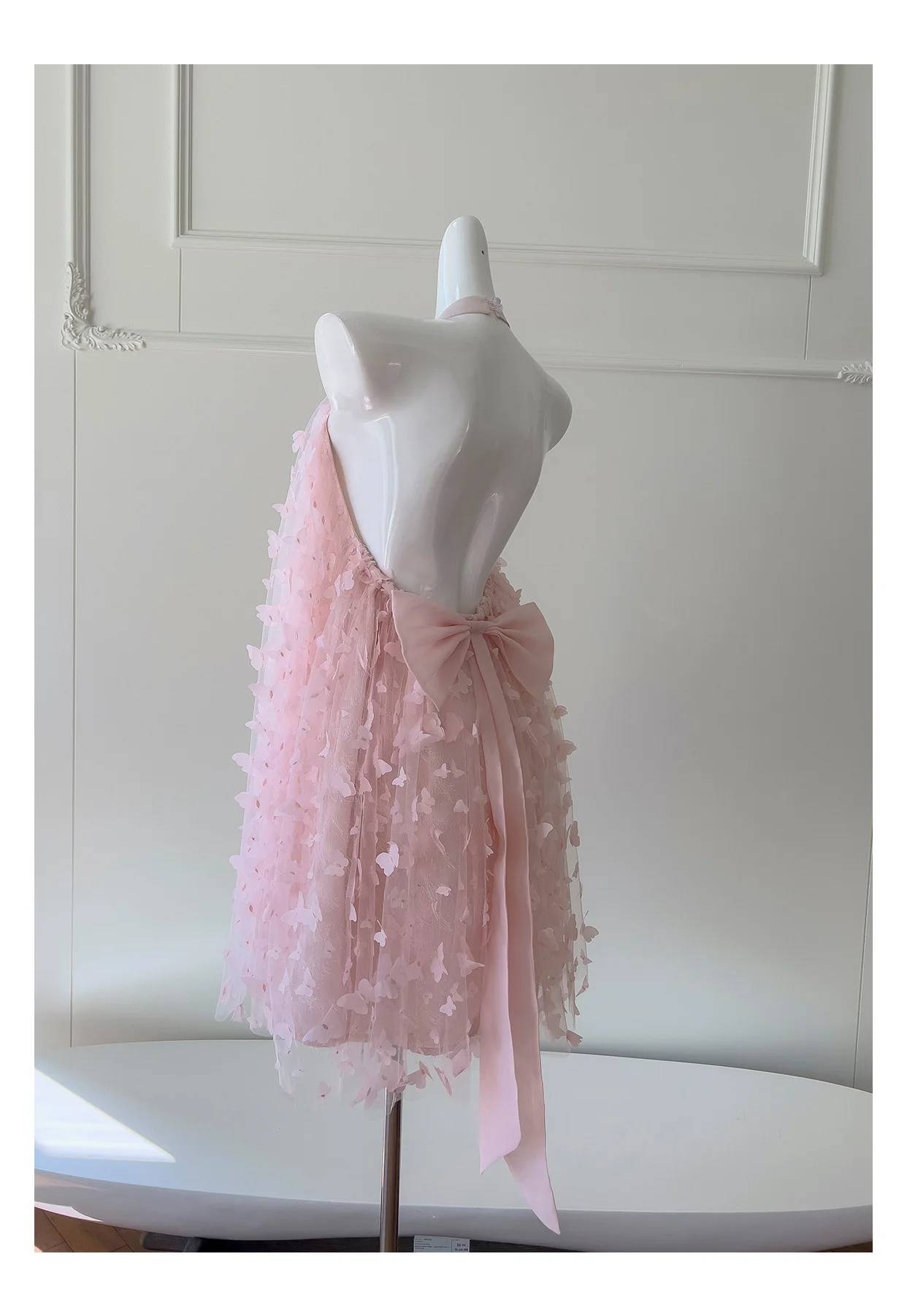 Pretty A Line High Neck Pink Lace Formal Homecoming Dresses Middle School Short 21st Birthday Outfits Graduation Dress Mini Cocktail Dresses DH2307 - Deanwangkt