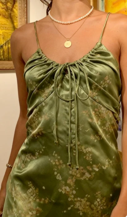 Gorgeous A line Halter Green Floral Prom Dresses Formal Summer Wedding Guest Dresses Wedding Guest Outfits DP760 - Deanwangkt