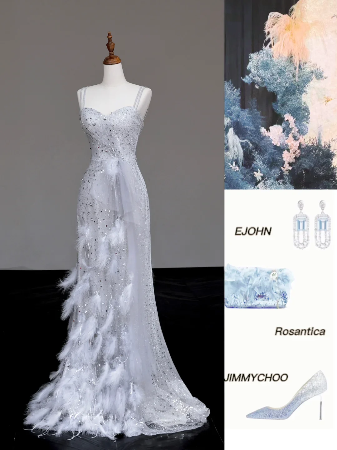 Gorgeous A Line Spaghetti Straps Sequin Silver Long Prom Dress Party Dress Graduation Dresses DP713 - Deanwangkt