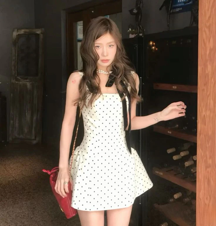 Pretty A line Square Black Polka Dots Formal Homecoming Dresses Short 21st Birthday Outfits Graduation Dress Mini Cocktail Dresses DH2274 - Deanwangkt