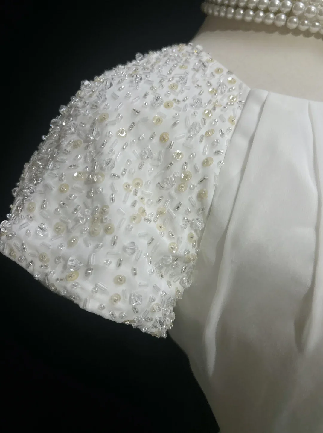 Modest Bridal Gown A line Square Neck White Short Sleeves Chiffon Wedding Dresses Timeless Brides Bridal Gowns DH1142 - Deanwangkt