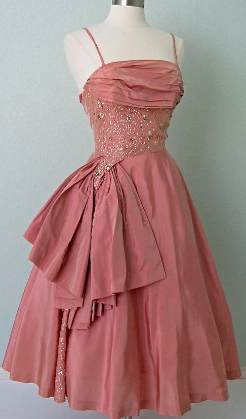 Vintage Ball Gown Spaghetti Straps Formal 8th Grade Homecoming Dresses Summer Middle School Hoco Dress 6th Grade Graduation Outfits DH311 - Deanwangkt