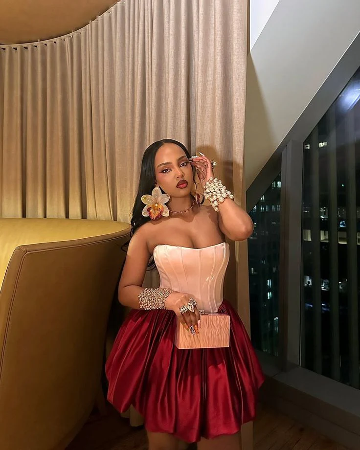 Cute Ball Gown Strapless Pink Summer Satin Homecoming Dress Hoco Dress Mini 18th Birthday Outfit Cocktail Dresses W0335 - Deanwangkt