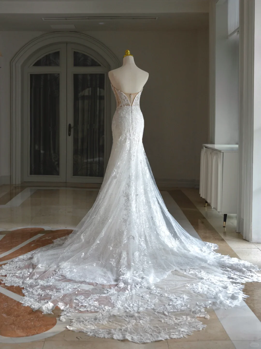 Retro Mermaid Sweetheart Sleeveless Wedding Dress With Lace Wedding Dresses Modest Wedding Gowns DH1299 - Deanwangkt