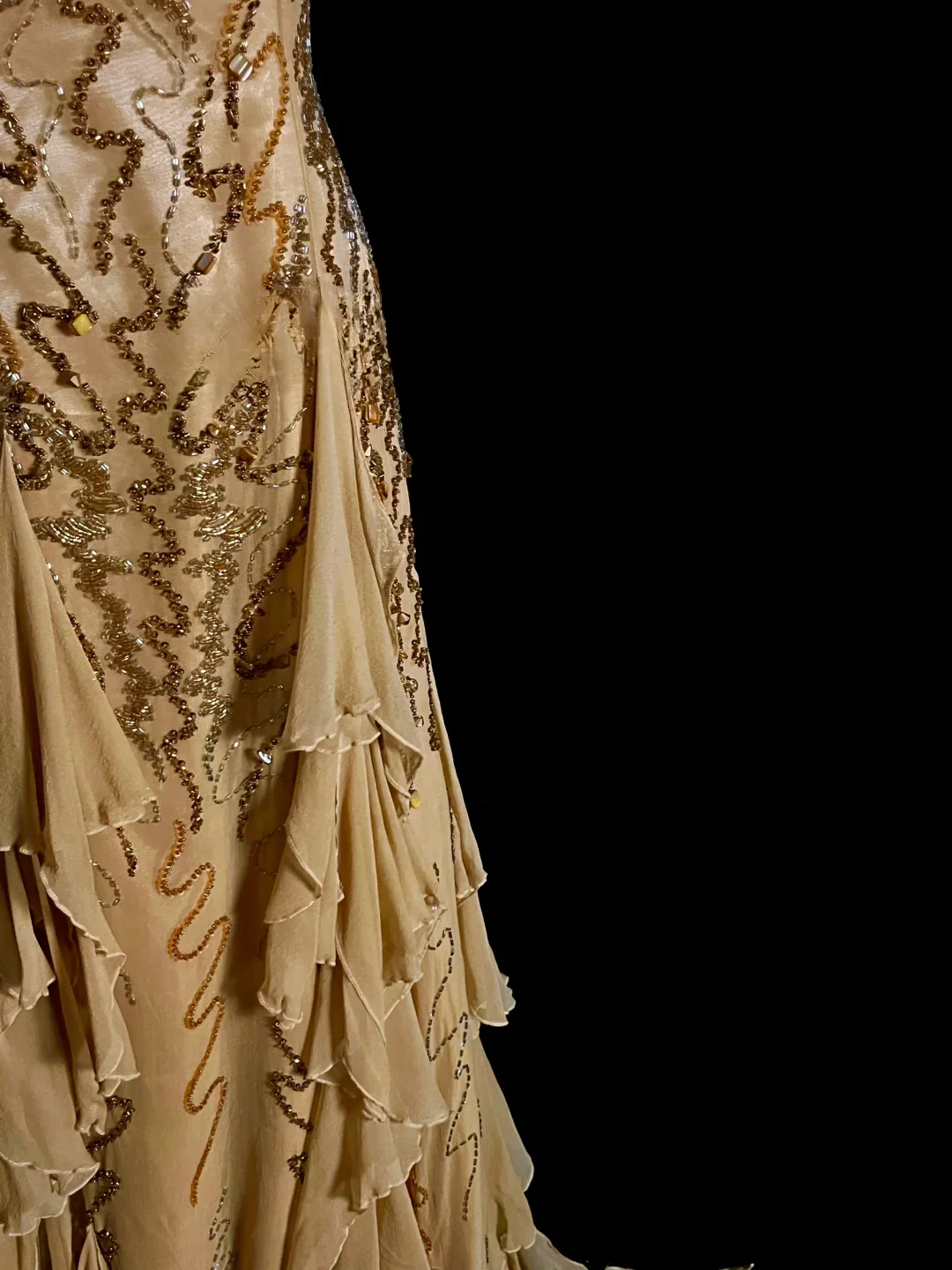 Elegant Glamour Mermaid Sweetheart Sequin Gold Chiffon Long Prom Dresses Party Dress Evening Dress DP925 - Deanwangkt