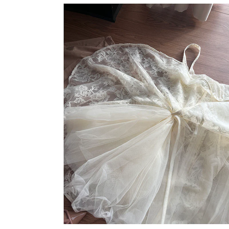 Pretty A line Square Neck White Lace Formal Homecoming Dresses Short 16th Birthday Outfits Graduation Dress Mini Cocktail Dresses DH2473 - Deanwangkt