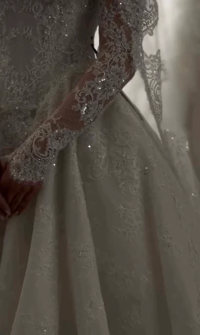 Ethereal Wedding Dress Ball Gown Off The Shoulder Tulle Lace White Wedding Dresses Bridal Gowns DH854 - Deanwangkt