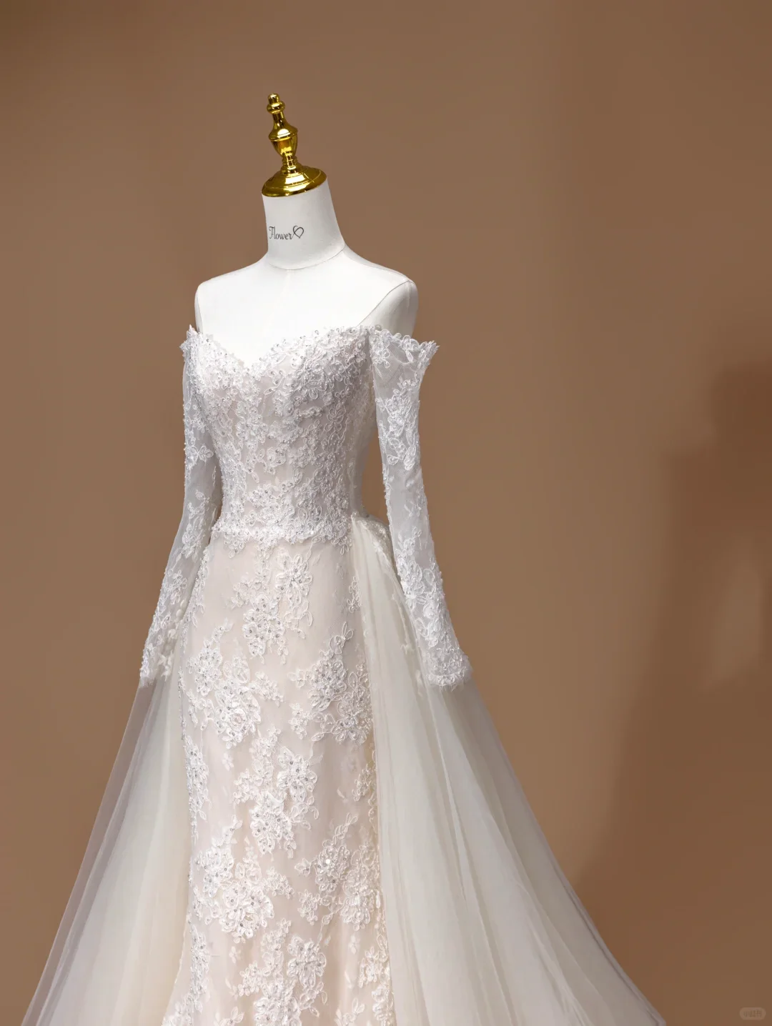 Dreamy Wedding Dress Mermaid Off The Shoulder Lace Long Sleeves White Long Wedding Dresses Bridal Gowns DH2795 - Deanwangkt