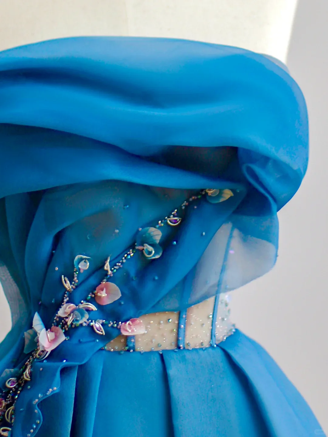 Elegant Glamour Ball Gown Strapless Blue Tulle Prom Dress Party Dress Evening Dresses DP1514 - Deanwangkt