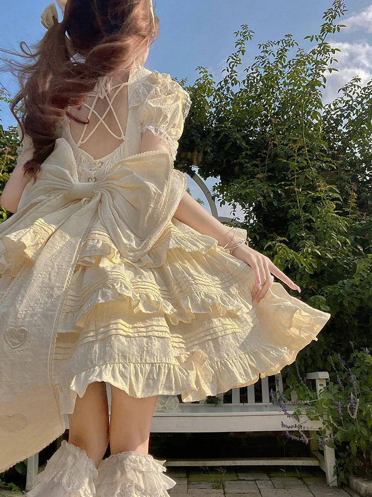 Vintage Ball Gown High Neck Lace Summer 18th Birthday Dress Lolita Dress Birthday Outfits W1234 - Deanwangkt